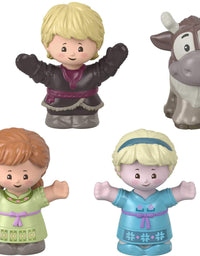 Fisher-Price Little People – Disney Frozen Young Anna and Elsa & Friends, Set of 4 Character Figures for Toddlers and Preschool Kids
