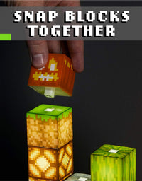 Paladone Minecraft Block Building Lamp - 16 Rearrangeable Light Blocks - Mood Lighting for Kids Room
