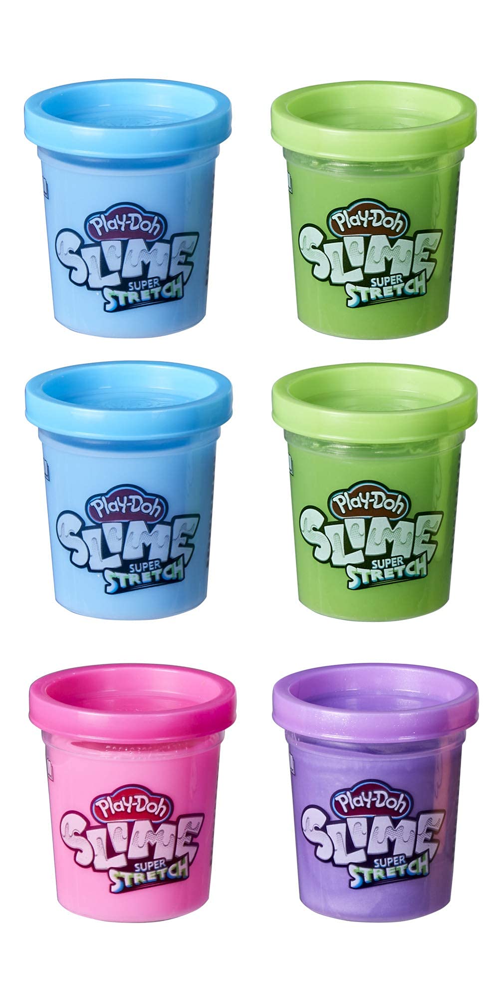 Play-Doh Slime Super Stretch Multipack of 12 for Kids 3 Years and Up, Premade, Assorted Colors Non-Toxic (Amazon Exclusive)