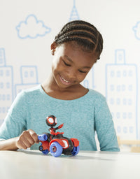 Marvel Spidey and His Amazing Friends Miles Morales Action Figure and Techno-Racer Vehicle, for Kids Ages 3 and Up

