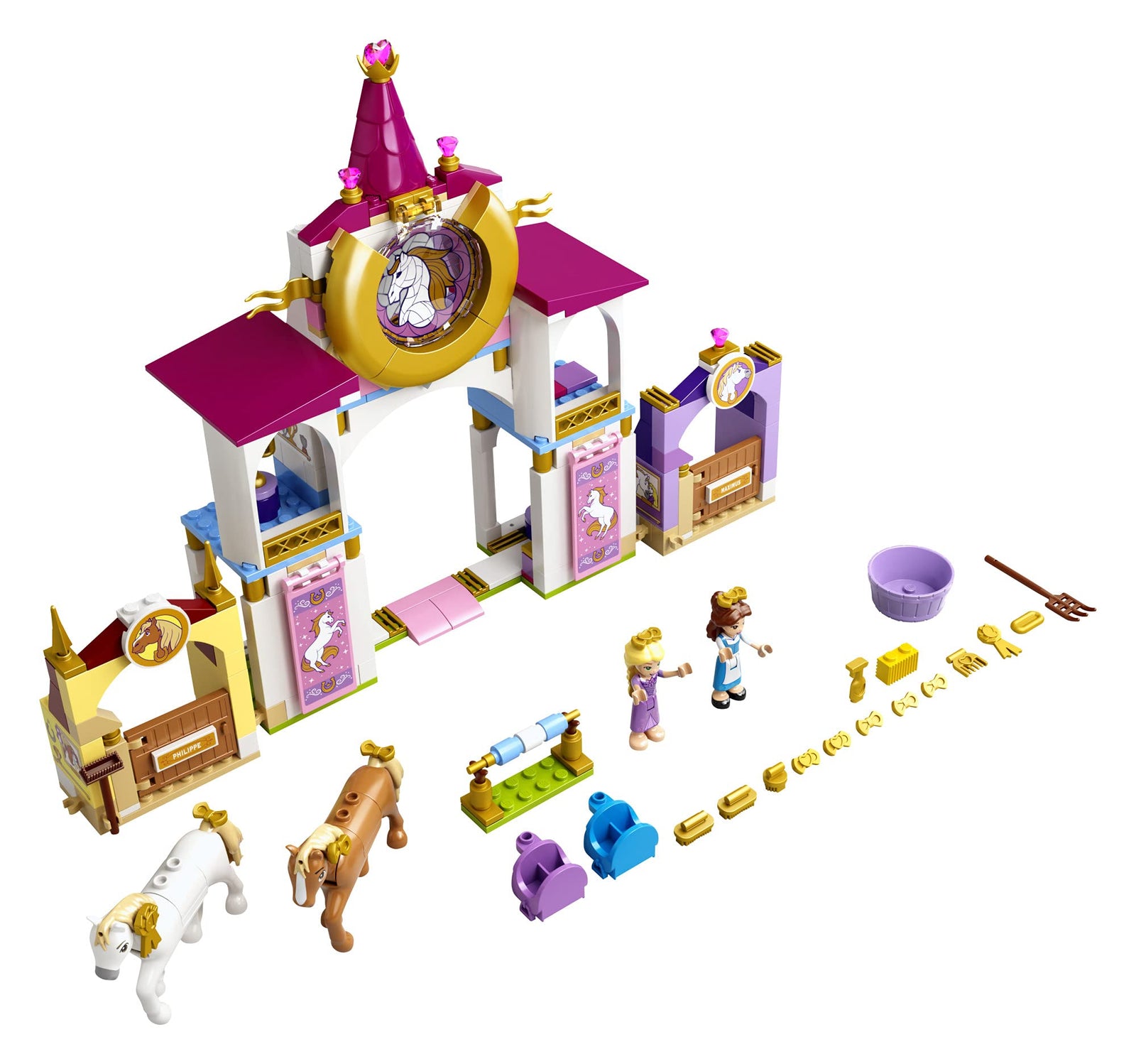 LEGO Disney Belle and Rapunzel’s Royal Stables 43195 Building Kit; Great for Inspiring Imaginative, Creative Play (239 Pieces)