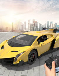 Officially Licensed RC Series, 1:24 Scale Electric Sport Racing Hobby Toy Car Lamborghini Model Vehicle for Boys Girls 3 4 5 6 7 8 9 Years Old Birthday Gifts
