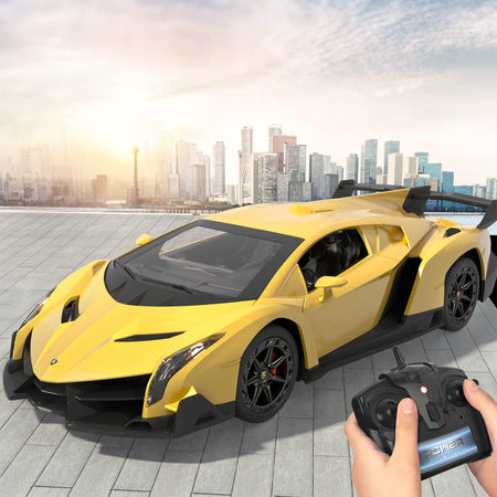 Officially Licensed RC Series, 1:24 Scale Electric Sport Racing Hobby Toy Car Lamborghini Model Vehicle for Boys Girls 3 4 5 6 7 8 9 Years Old Birthday Gifts