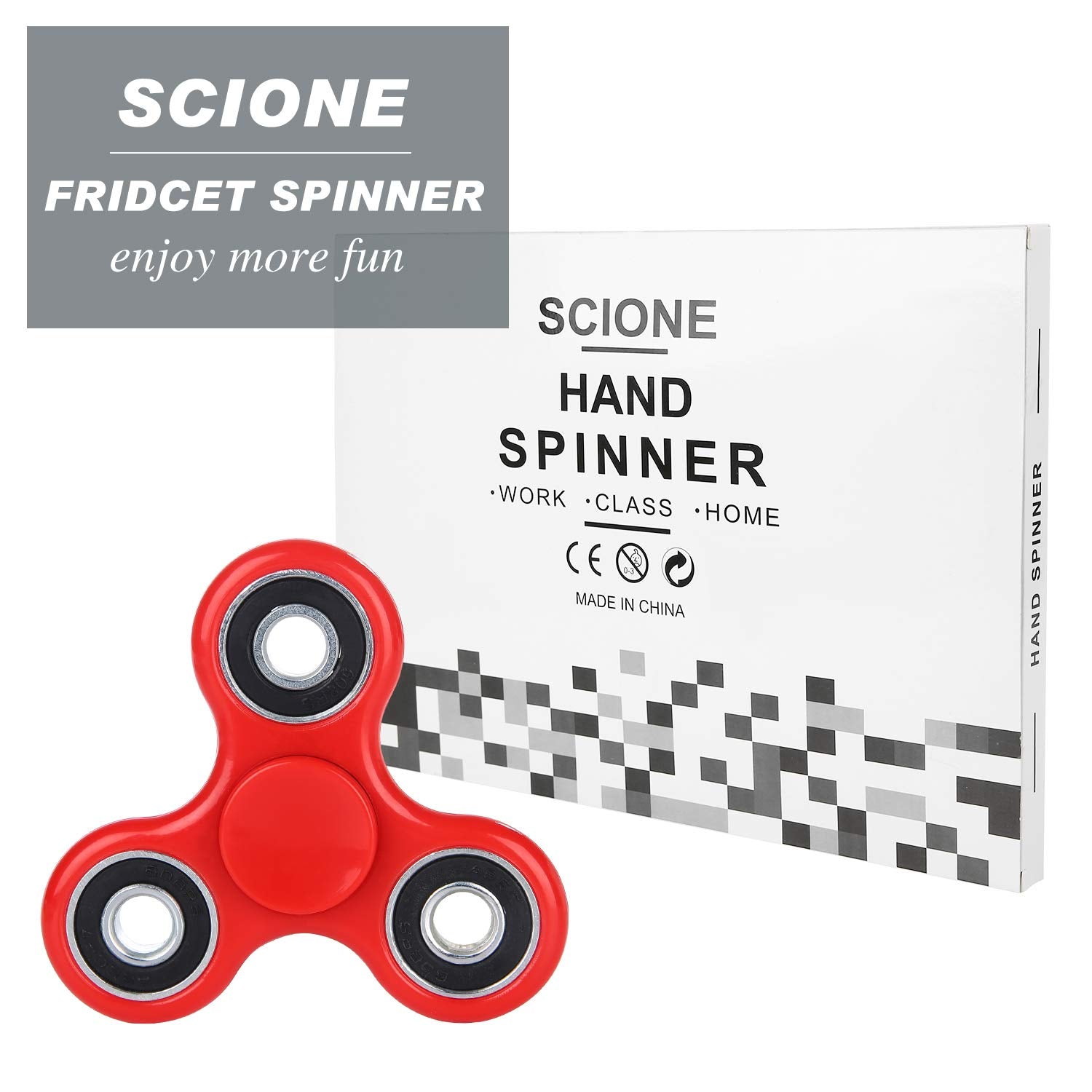 SCIONE Fidget Toys 5 Pack,Fidget Spinners Pack for Kids/Adults-Sensory Fidget Toys Packs-ADHD Anxiety Toys Stress Relief Reducer Autism Fidgets Best EDC Hand Spinner Finger Bearing Trispinner Toy