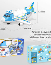 GUDEHOLO Airplane Toy, Transport Cargo Airplane Car Toy Play Set for 3 4 5 Year Old Boy and Girls, Take Apart Plane Aeroplane Toys, Gift for Kids

