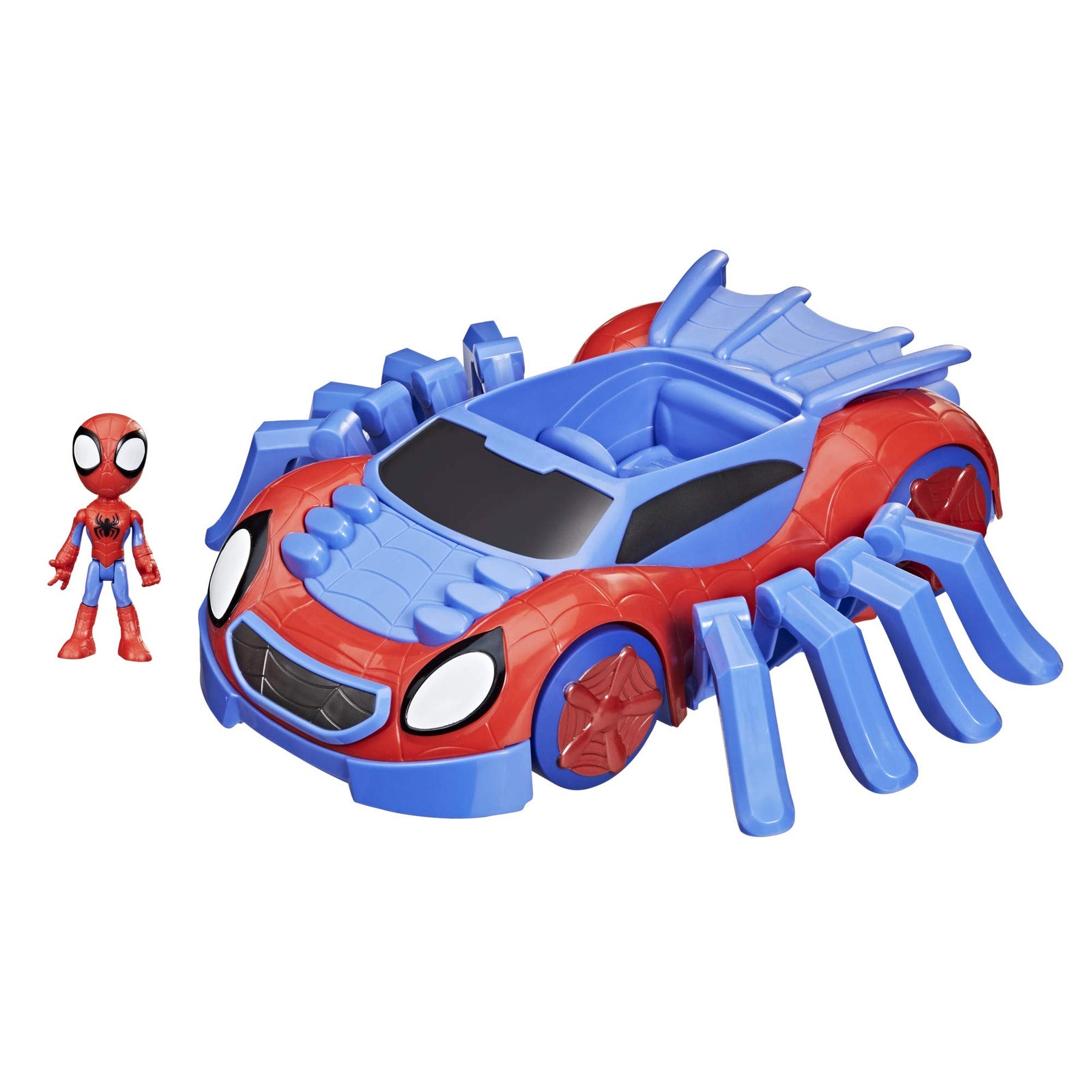 Marvel Spidey and His Amazing Friends Ultimate Web-Crawler, Spidey Stunner Feature and 4-Inch Spidey Figure, Ages 3 and Up, Frustration Free Packaging