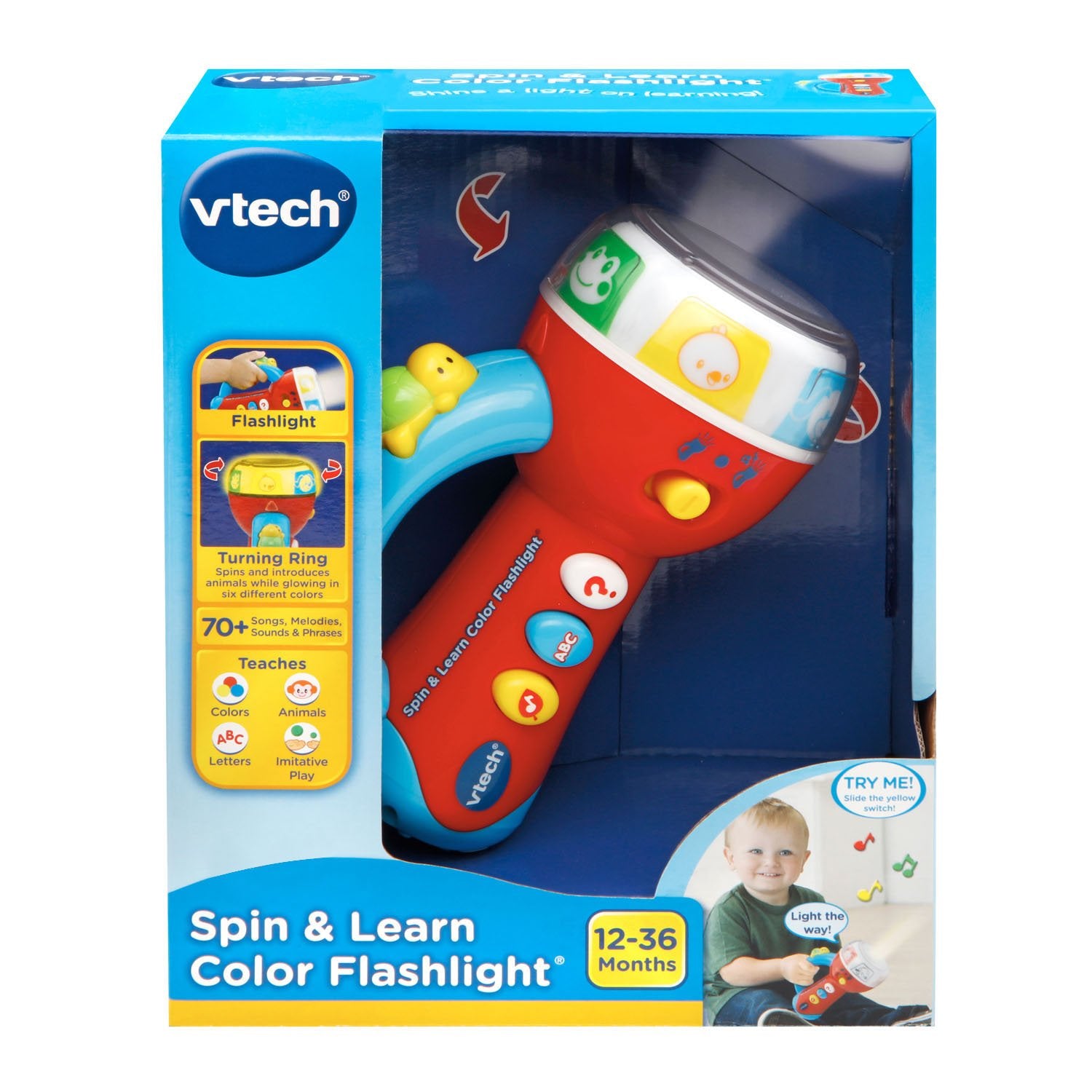 VTech Spin & Learn Color Flashlight, Red