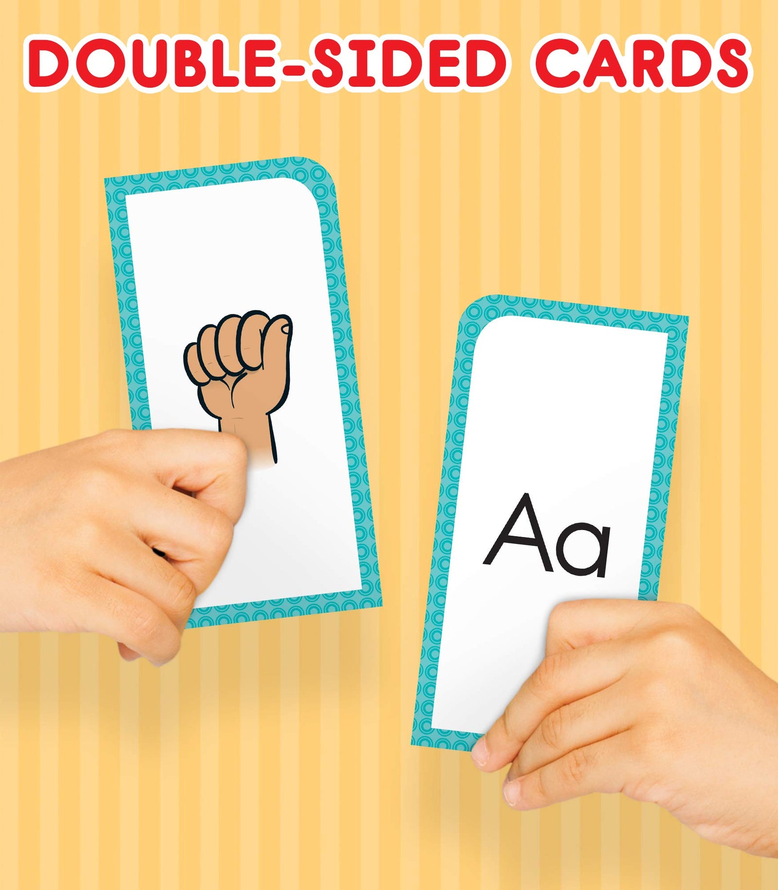 Carson Dellosa American Sign Language Flash Cards—Double-Sided, 122 ASL Signs With Illustrations and Word Associations, Alphabet, Numbers, Feelings, Animals, Food, Practice Set (105 pc)