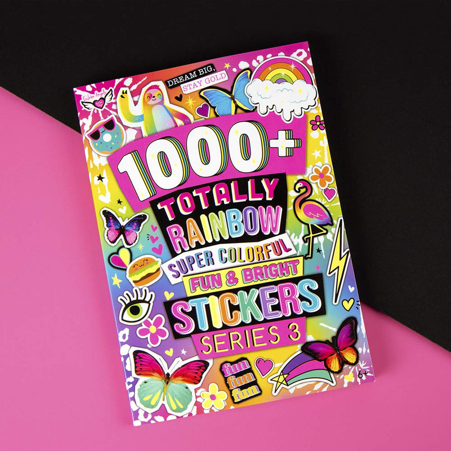 Fashion Angels 1000+ Totally Rainbow Colorful Stickers for Kids - Fun Craft Stickers for Scrapbooks, Planners, Gifts and Rewards, 40-Page Sticker Book for Kids Ages 6+ and Up
