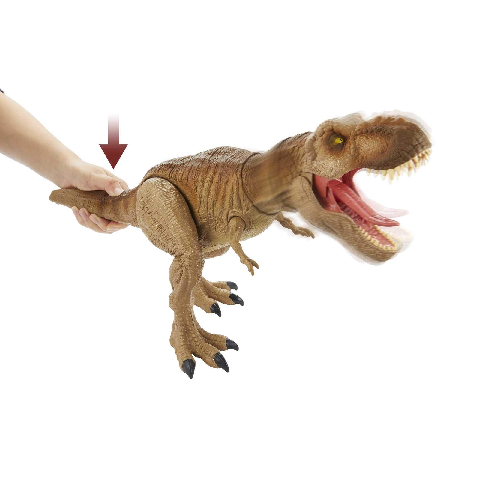 Jurassic World Epic Roarin’ Tyrannosaurus Rex Large Action Figure with Primal Attack Feature, Sound, Realistic Shaking, Movable Joints; Ages 4 Years & Up