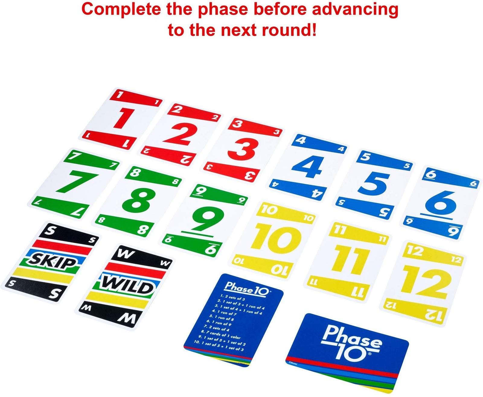 Phase 10 Card Game with 108 Cards, Makes a Great Gift for Kids, Family or Adult Game Night, Ages 7 Years and Older [Amazon Exclusive]