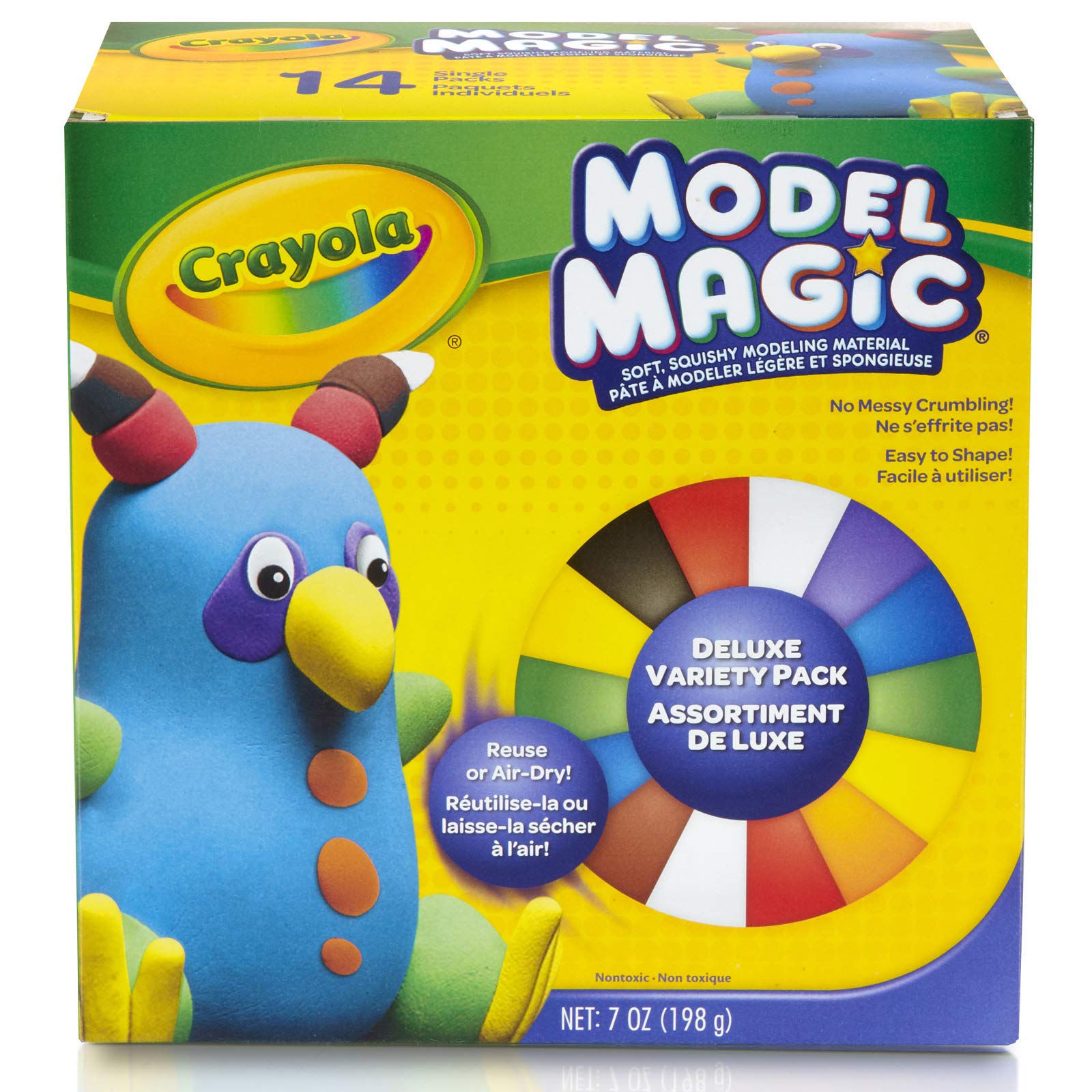 Crayola Model Magic, Modeling Clay Alternative, Gifts for Kids, 14 Single Packs