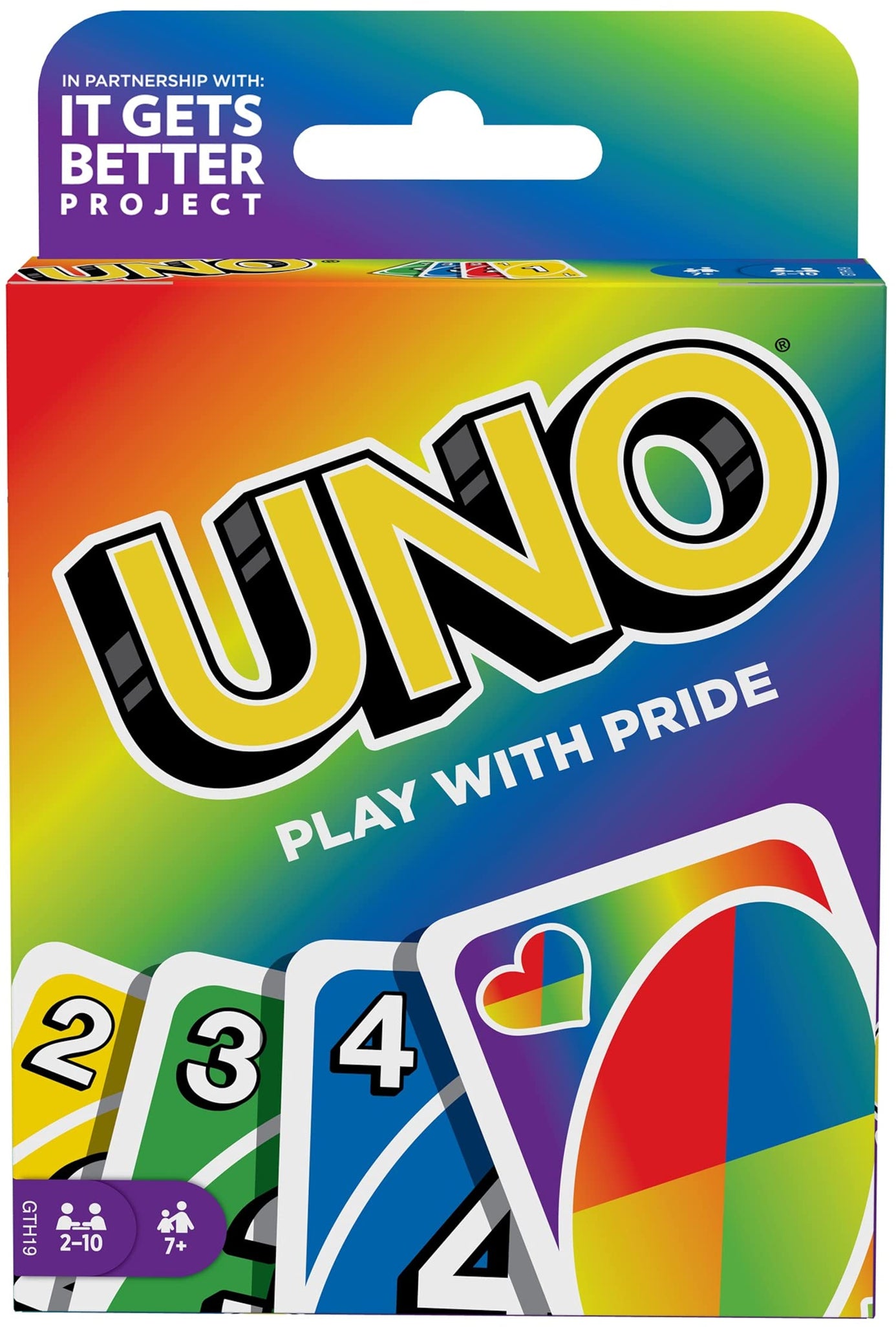 UNO Play with Pride Card Game with 112 Cards and Instructions, Great Gift for Ages 7 Years Old & Up