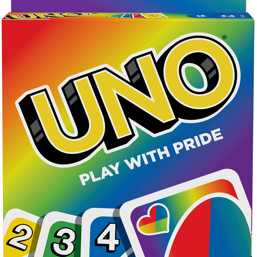 UNO Play with Pride Card Game with 112 Cards and Instructions, Great Gift for Ages 7 Years Old & Up