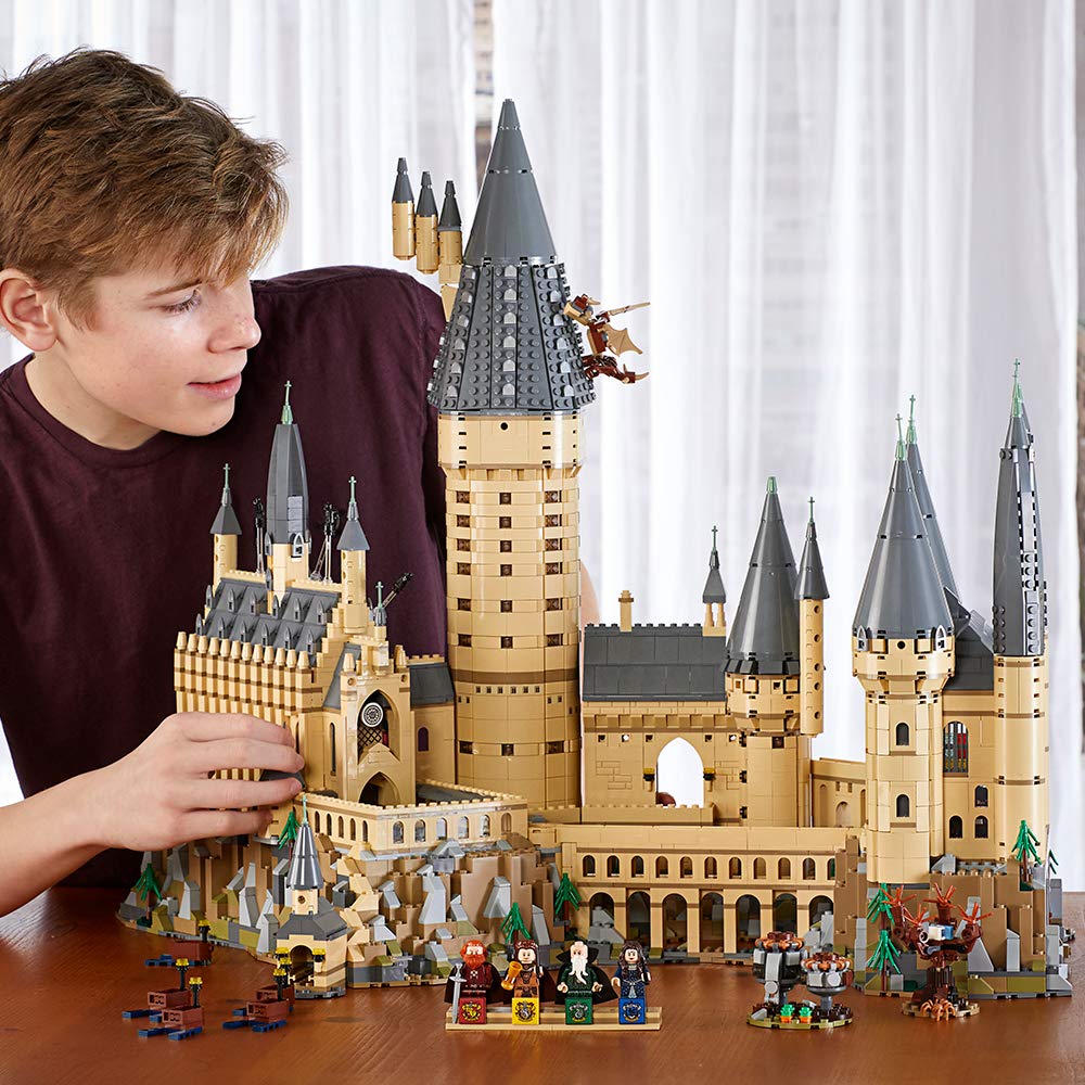 LEGO Harry Potter Hogwarts Castle 71043 Castle Model Building Kit with Harry Potter Figures Gryffindor, Hufflepuff, and More (6,020 Pieces)