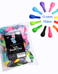 Kolavia 100 PCS Party Balloons, 12 Inches Premium Assorted Colorful Balloons, Bulk Pack of Strong Latex Balloons for Birthday, Party, Christmas, Wedding, Anniversary and Vacation
