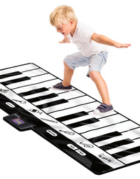 Giant Piano Mat, Click N' Play Piano Keyboard for Floor with 24 Keys, 4 Unique Play Modes, 8 Musical Instrument Sounds, Musical Gift for Kids 3+ and Toddlers
