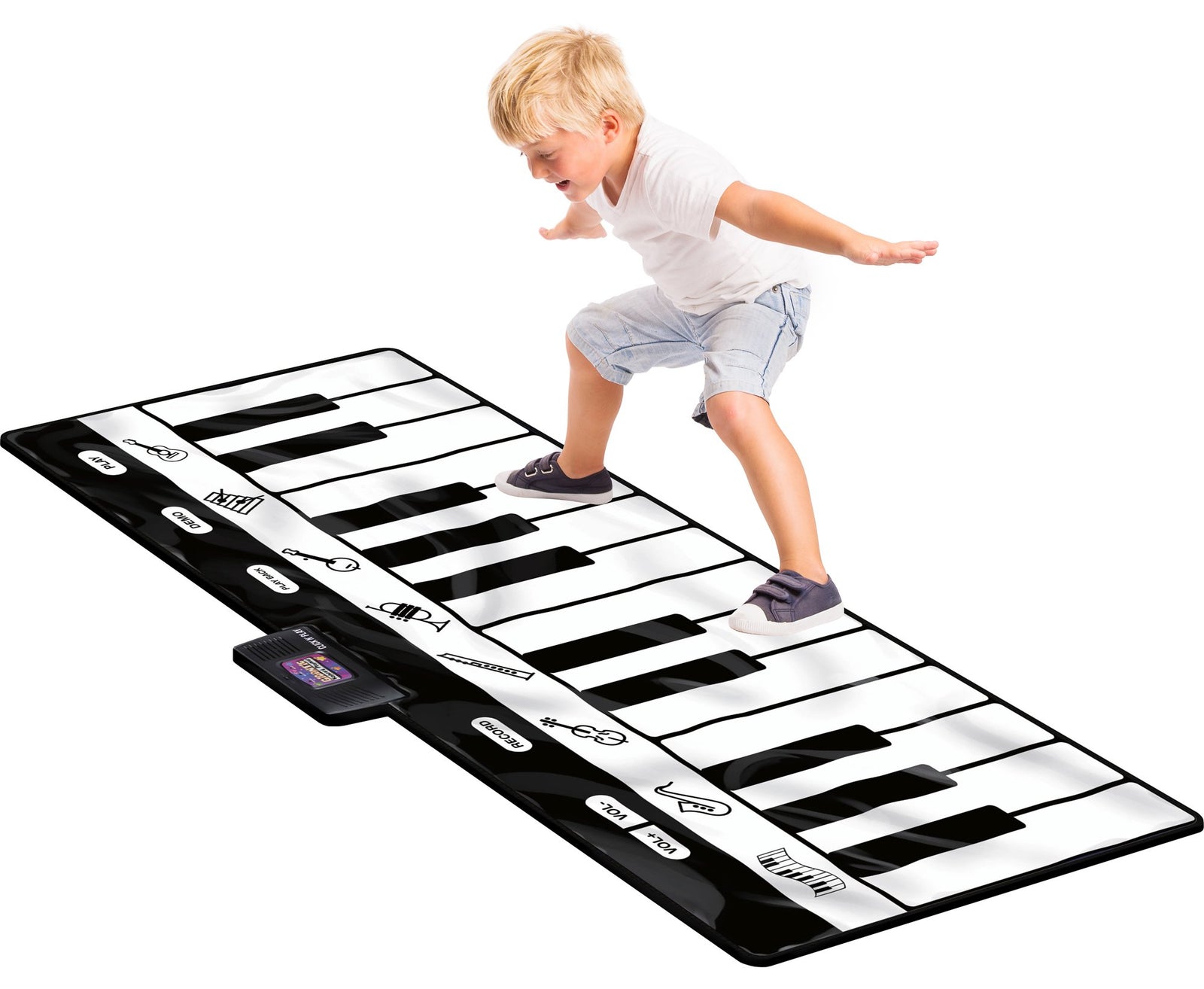 Giant Piano Mat, Click N' Play Piano Keyboard for Floor with 24 Keys, 4 Unique Play Modes, 8 Musical Instrument Sounds, Musical Gift for Kids 3+ and Toddlers