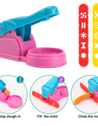 Maykid Play Dough Tools Set for Kids, 50pcs PlayDough Toys Includes Dough Accessory Molds Rollers Cutters Scissors and Storage Bag
