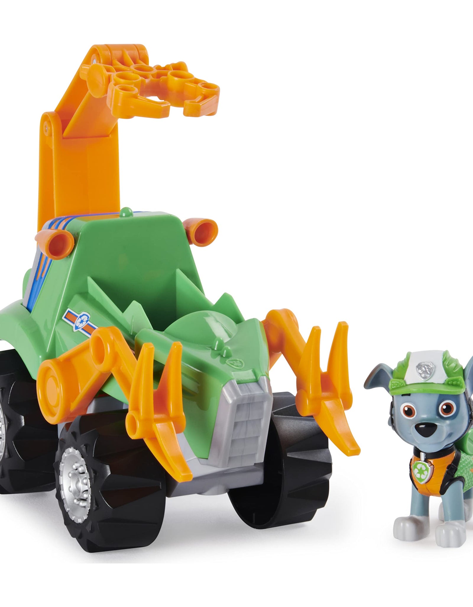 Paw Patrol, Dino Rescue Rocky’s Deluxe Rev Up Vehicle with Mystery Dinosaur Figure