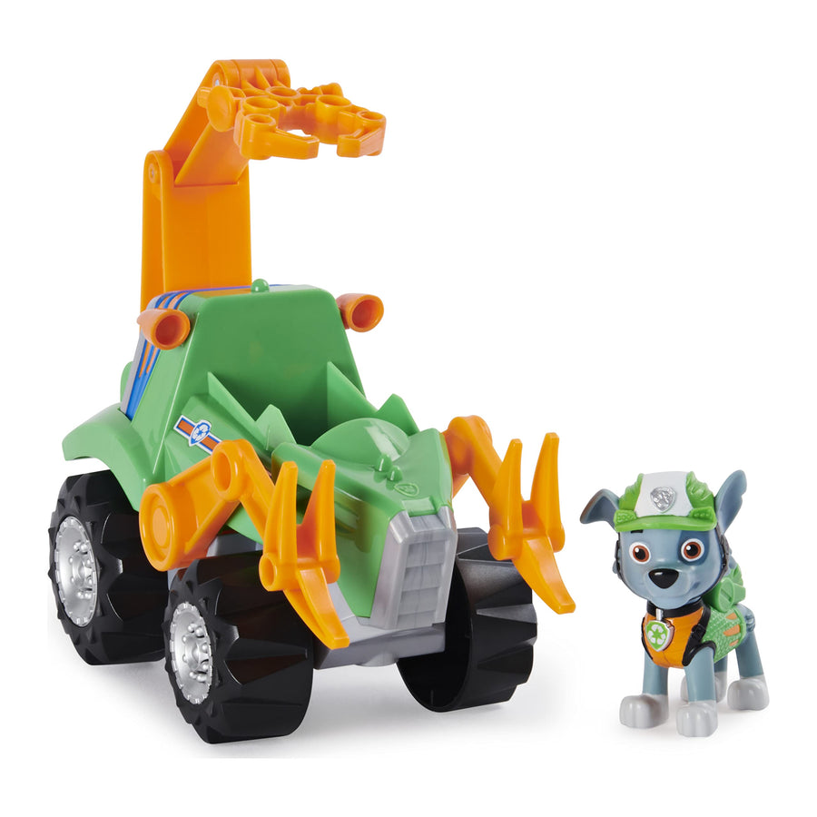 Paw Patrol, Dino Rescue Rocky’s Deluxe Rev Up Vehicle with Mystery Dinosaur Figure