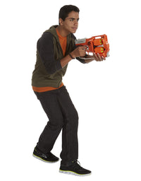 NERF Zombie Strike FlipFury Blaster -- 2 Flipping 6-Dart Drums -- Fire 6 Darts, Flip, Fire 6 More -- 12 Zombie Strike Elite Darts
