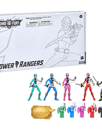 Power Rangers Dino Fury 5 Ranger Team Multipack 6-Inch Action Figure Toys with Dino Fury Keys and Chromafury Saber Weapon Accessories (Amazon Exclusive)
