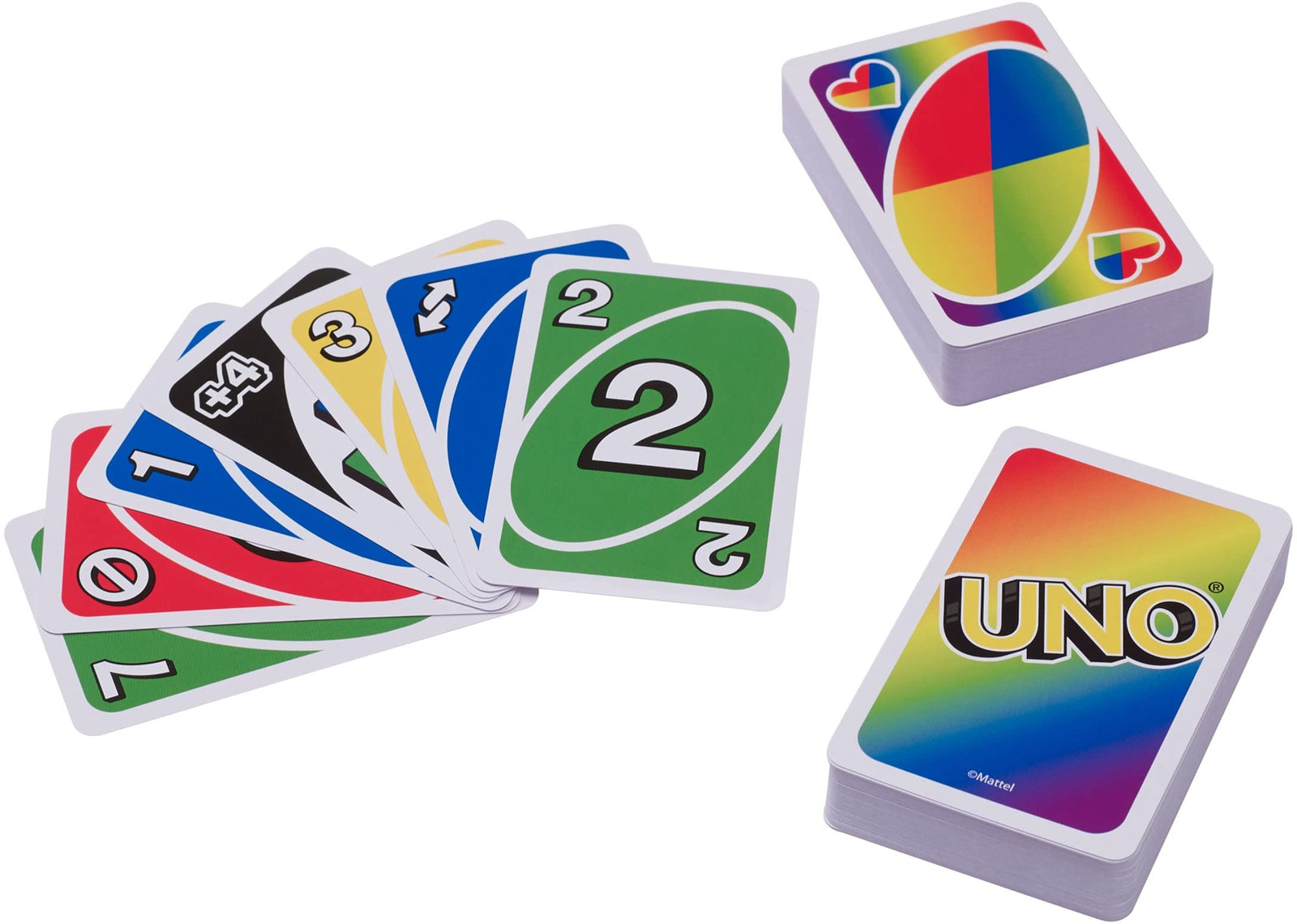 UNO Play with Pride Card Game with 112 Cards and Instructions, Great Gift for Ages 7 Years Old & Up
