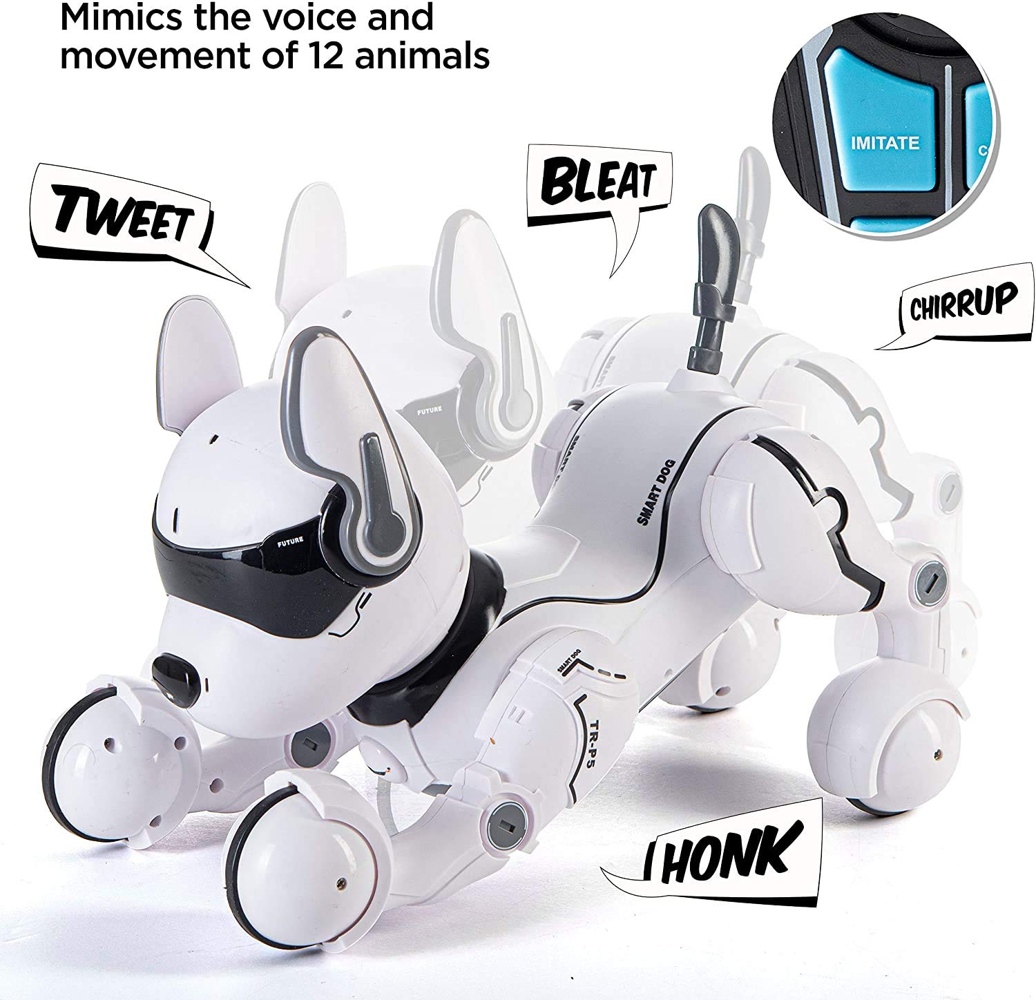 Remote Control Robot Dog Toy, Robots for Kids, Rc Dog Robot Toys for Kids 3,4,5,6,7,8,9,10 Year Old and up, Smart & Dancing Robot Toy, Imitates Animals Mini Pet Dog Robot…