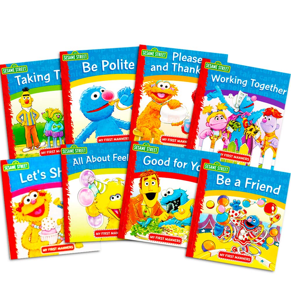 Sesame Street Elmo Manners Books for Kids Toddlers -- Set of 8 Manners Books