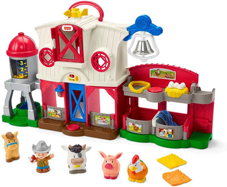 Fisher-Price Little People Caring for Animals Farm Playset with Smart Stages Learning Content for Toddlers and Preschool Kids