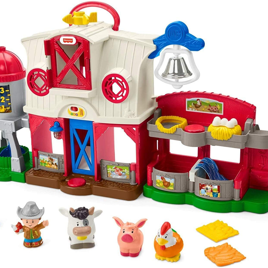 Fisher-Price Little People Caring for Animals Farm Playset with Smart Stages Learning Content for Toddlers and Preschool Kids