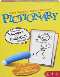 Pictionary Quick Drawing Board & Guessing Game for Family, Kids, Teens & Adults, with Dry Erase Boards, Special Markers & Clue Cards with a Unique Catch-All Category [Amazon Exclusive]
