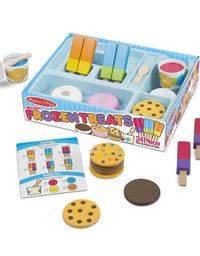 Melissa & Doug Wooden Frozen Treats Ice Cream Play Set (24 pcs) - Play Food and Accessories
