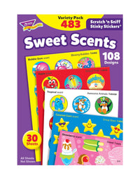TREND ENTERPRISES, INC. Sweet Scents Variety Pack of Scratch 'n Sniff Stickers, 480 Count, Multi (T-83901)
