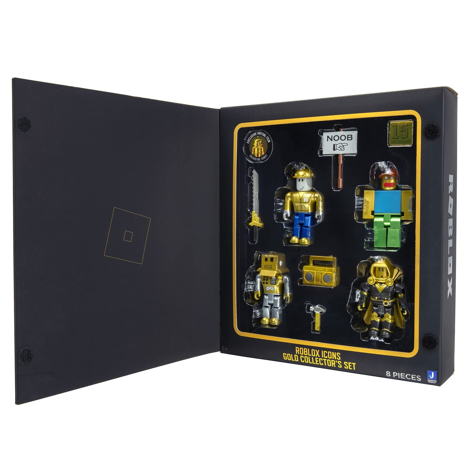 Roblox Action Collection - 15th Anniversary Icons Gold Collector's Set [Includes Exclusive Virtual Item]