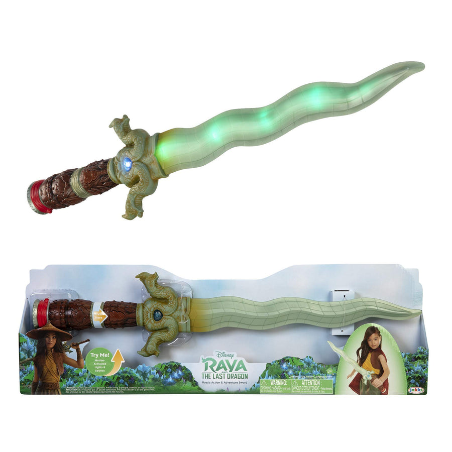 Disney's Raya and the Last Dragon Feature Dragon Blade - Action & Adventure Sword - Motion Activated with Lights & Sounds , Green