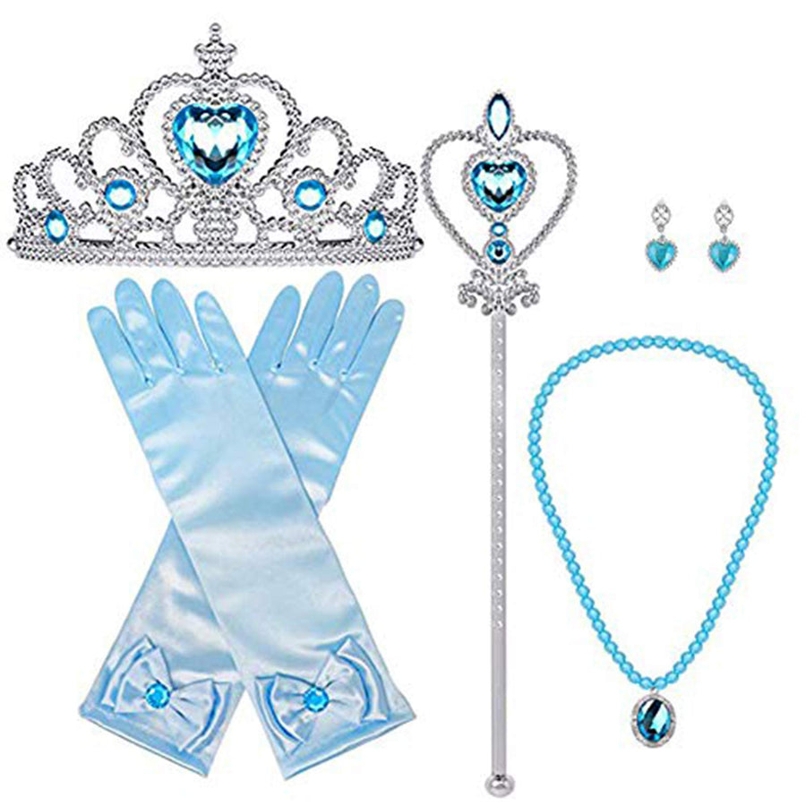 Orgrimmar Princess Dress Up Accessories Gloves Tiara Crown Wand Necklaces Presents for Kids Girls