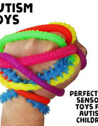 Fidget Toys and Sensory Toys by BUNMO - Textured Stretchy Strings and Super Sensory Fidget Toys. Fidget Toys for Adults and Kids. Ideal Stocking Stuffers & Stocking Stuffers for Teens - 6 Pack
