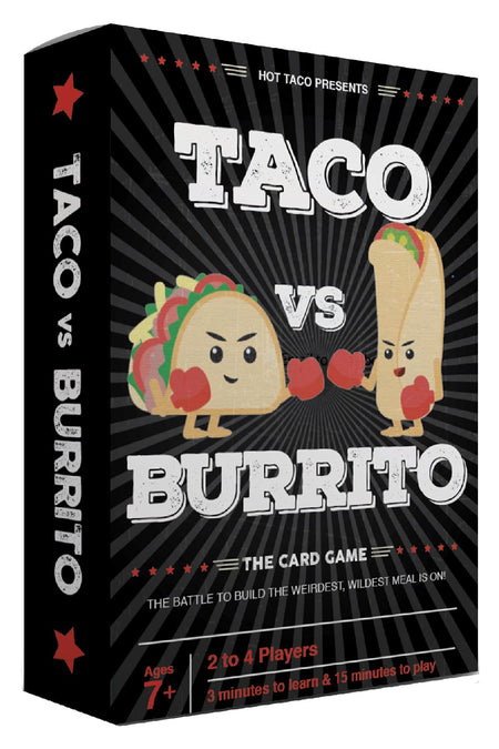 Taco vs Burrito - The Wildly Popular Surprisingly Strategic Card Game Created by a 7 Year Old - A Perfect Family-Friendly Party Game for Kids, Teens & Adults!