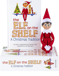 A Christmas Tradition Blue-Eyed Boy Light Tone Scout Elf! Elf and Book Included.
