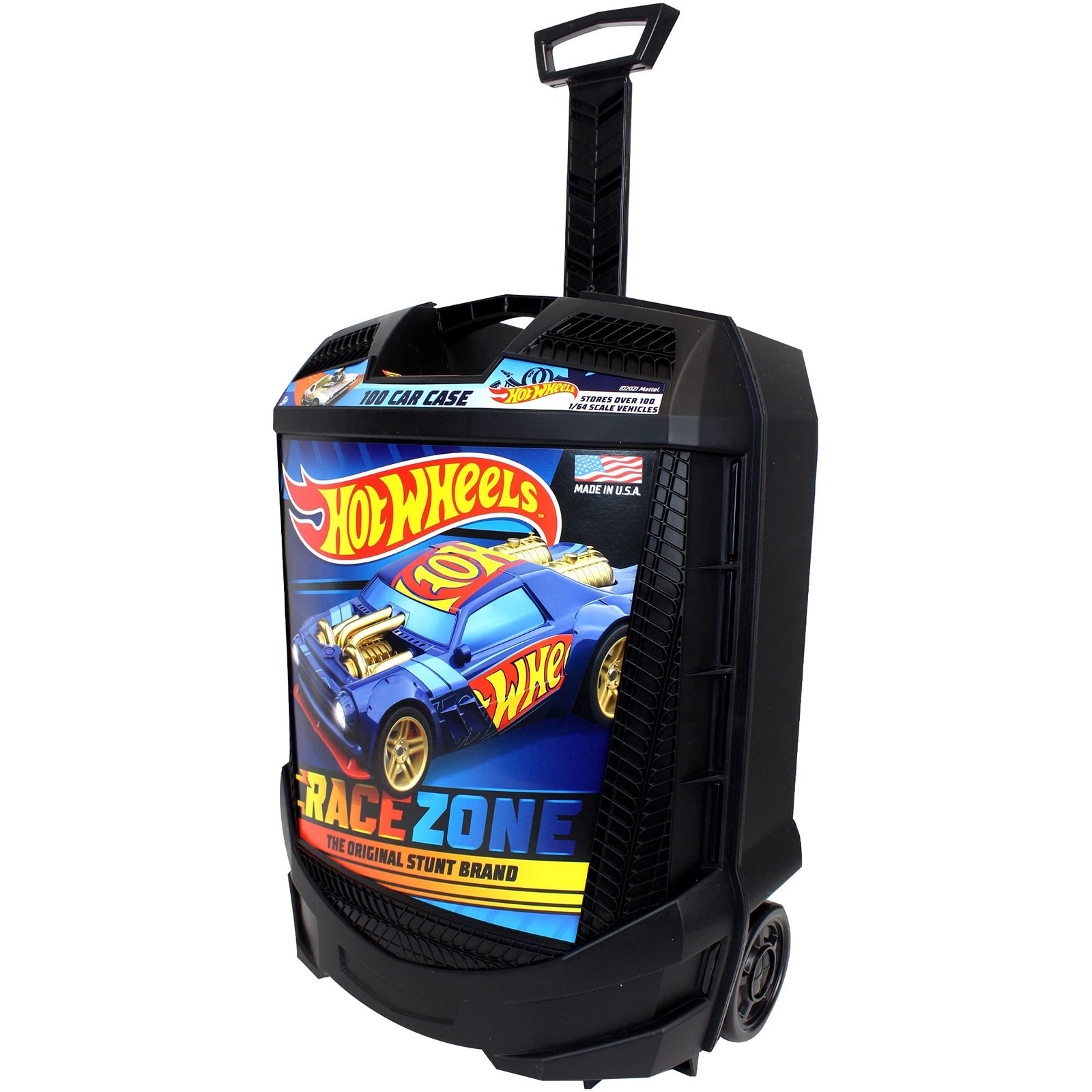 Hot Wheels 100-Car, Rolling Storage Case with Retractable Handle