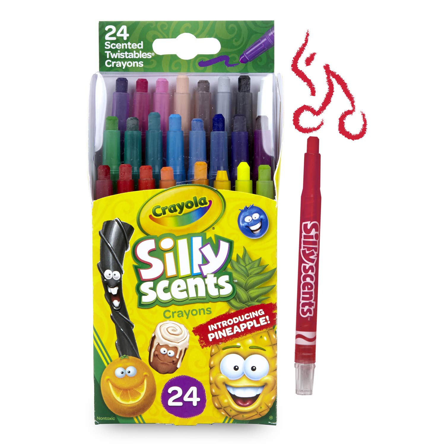 Crayola Silly Scents Twistables Crayons, Sweet Scented Crayons, 24 Count (Package may vary)