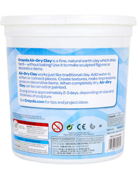 Crayola Air Dry Clay, Natural White Modeling Clay, 5 Lb Bucket
