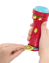 B. toys – Light Me To The Moon – Children’S Projector Flashlight with Image Reels That Make Everything Cosmic & Bright, Red
