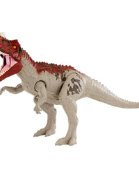 Jurassic World Roar Attack Ceratosaurus Camp Cretaceous Dinosaur Figure with Movable Joints, Realistic Sculpting, Strike Feature & Sounds, Carnivore, Kids Gift 4 Years & Up
