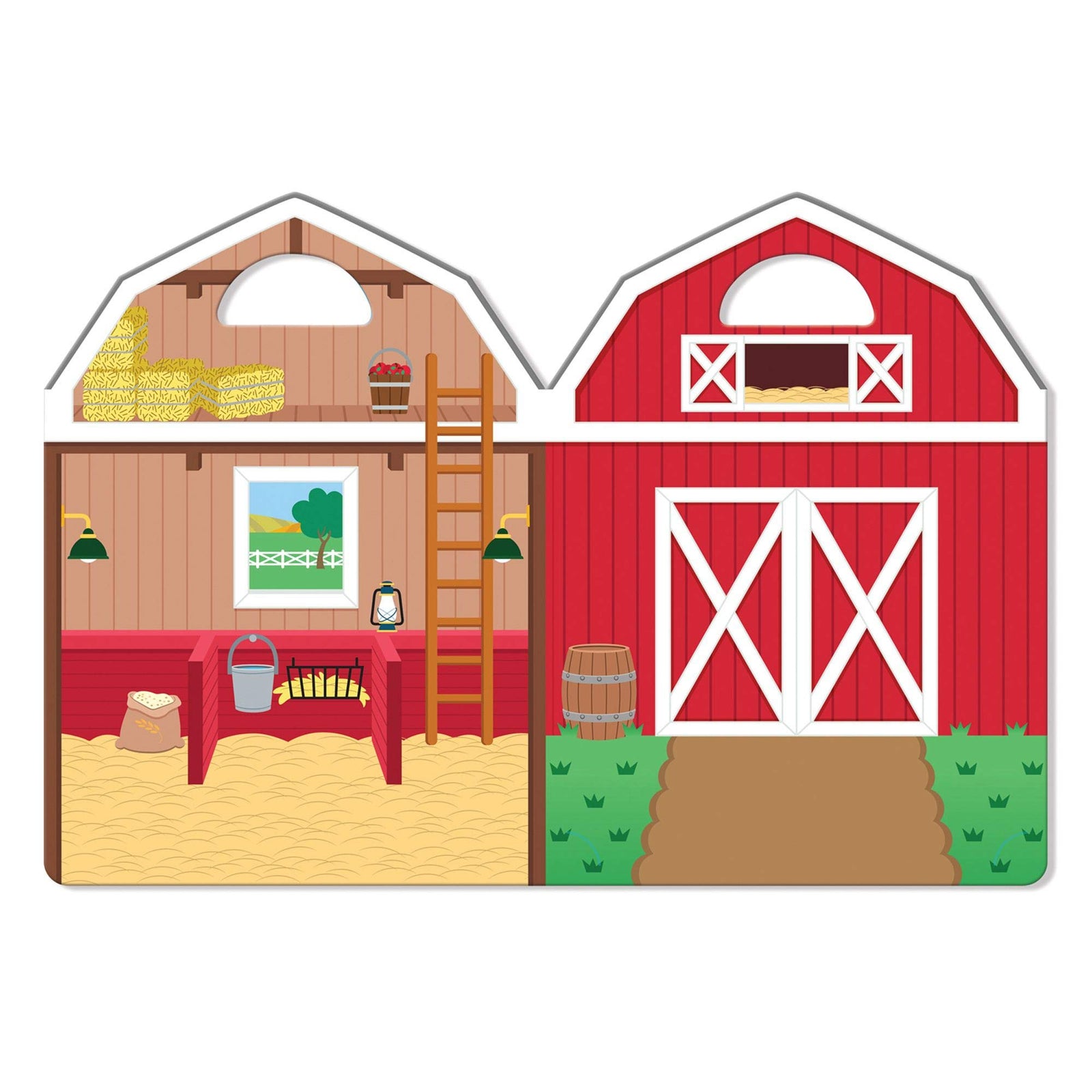 Melissa & Doug Puffy Sticker Play Set - On the Farm - 52 Reusable Stickers, 2 Fold-Out Scenes