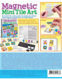 4M 4563 Magnetic Mini Tile Art - DIY Paint Arts & Crafts Magnet Kit for Kids - Fridge, Locker, Party Favors, Craft Project Gifts for Boys & Girls
