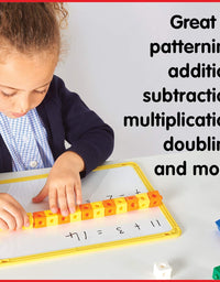 edxeducation Linking Cubes - Set of 100 - Math Manipulatives for Construction and Early Math - For Preschoolers 3+ and Elementary Students
