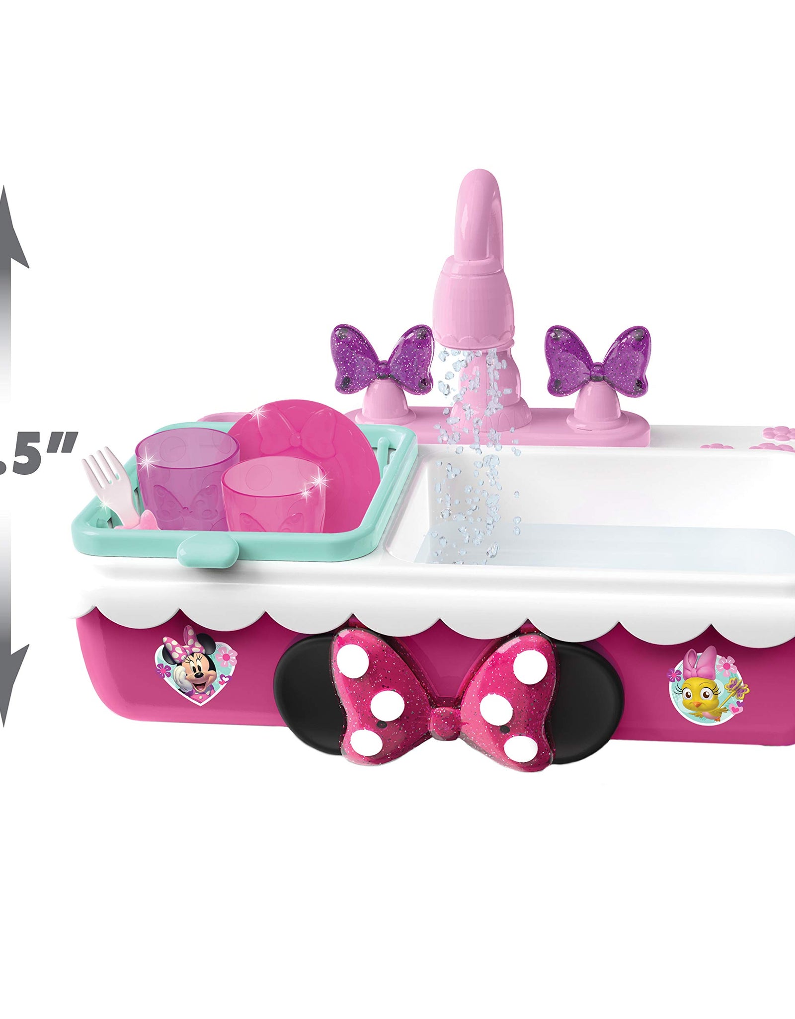 Minnie's Happy Helpers Magic Sink Set, Pretend Play Working Sink, Kids Kitchen Set Toys, by Just Play